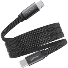 Bontec 60W Şarj Kablosu, 3A Type-C To Type-C Şarj ve Data Kablosu, 1 Metre Kablo Uzunluğu, Ince Manyetik Kablo, Esnek ve Dayanıklı Yapı