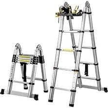 Happy Trend Çift Yönlü Teleskopik Merdiven (Seçenekli) (3.8 Metre - 2x6 Basamak)