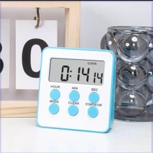 Happy Trend Dijital Öğrenci Sınav Masa Kronometresi 24 Geri Sayım Saat - 2 Alarm Kademeli (Mavi)