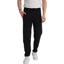 Happy Trend Erkek Penye Kumaş Rahat Kesim Nakış Detaylı Eşofman Altı - Spor Günlük Pantolon