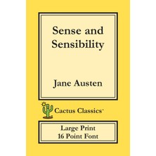 Step Kitap Sense And Sensibility (Cactus Classics Large Print): 16 Point Font; Large Text; Large Type
