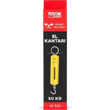 Happy Trend El Kantarı, 50 kg Kapasiteli, Metal Levhalı, Taşınabilir, Et Taşıma, Balık Avı Için, Hassas Tartı, Askı Kancalı, Pocket Balance, EK522