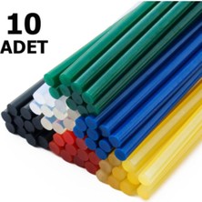 Happy Trend 10 Adet, Renkli Kalın Silikon, 11 Mm, Sıcak Mum Silikon, Karışık Renklerde