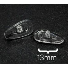 Happy Trend Çift) Gözlük Burun Pedi - Vidalı Damla Silikon Plaket 13 mm - Yumuşak Konforlu Set