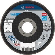 Happy Trend 1 x Pro Metal X571 Yelpaze Taşlama Diski, Açılı Tasarım, Fiber, Küçük Açılı Taşlama Makinesi Için (Çelik, Paslanmaz Çelik, Ø 115 Mm, Granülasyon 80, Profesyonel Aksesuar, Küçük Açılı Taşlama