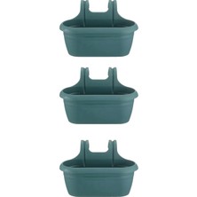 Happy Trend Adet Renkli Nergiz Kolay Askı Balkon Saksısı 40 cm 6,5 Lt Antresit, Kahverengi, Yeşil (Yeşil)