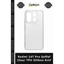 Carlburn Redmi 14T Pro Şeffaf Clear Tpu Silikon Kılıf Telefon Giysisi Cep Aksesuarı Akıllı Kap