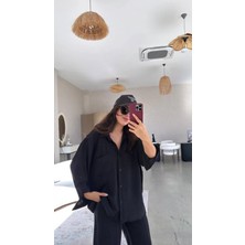Yaren Co. Kadın Oversize Cepli , Ayrobin Gömlek