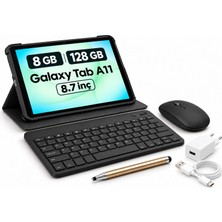 Samsung Galaxy Tab A11 8gb 128GB 8,7' Tablet+Kılıf+Klavye+Mouse+Şarj Aleti(Kalem Hediyeli)