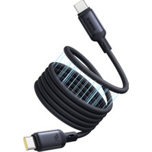 Baseus Picogo 240W Usb-C To Usb-C 1 Metre Manyetik Silikon Hızlı Şarj ve Data Kablosu - Siyah