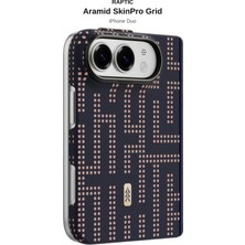 iPhone Duo Uyumlu Kılıf M-Safe Özellikli Raptic Aramid Skinpro Grid Serisi Karbon Kapak Lacivert