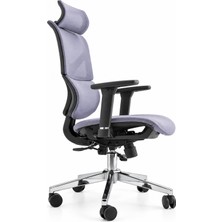 Lavista Ofis Lila Fileli Başlıklı Ergonomik Çalışma Koltuğu