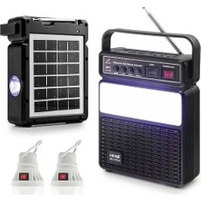 Pukotech Solar Şarjlı  Bluetooth  Speaker  Işıklı