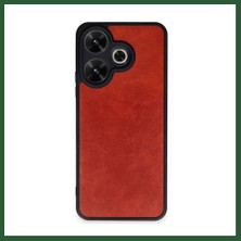 Bezos Redmi 13 4g Uyumlu Kılıf Aras Deri Kapak - Kırmızı Bzst