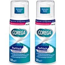 Corega Purfrisch Protez Diş Temizleme Köpüğü 2X125 ml