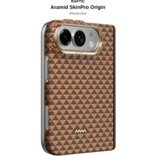 iPhone Duo Uyumlu Kılıf M-Safe Özellik Raptic Aramid Skinpro Origin Serisi Karbon Kapak Kahverengi