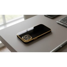 Elivora iPhone 11 Pro Max Gold Detaylı Luxury Siyah Kılıf