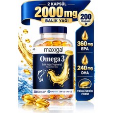 Maxigal Omega 3 Balık Yağı 200 Kapsül