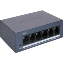 Hikvision Hıkvısıon DS-3E0106MP-E/M 4xfe+2xfe Megabit Yönetilemez 45W Poe Switch