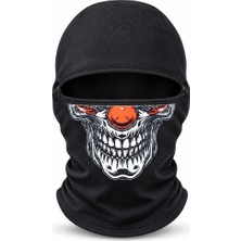 Elivora Unisex Şık Palyaço Desenli Balaklava Kışlık Tam Yüz Maske Termal Nefes Alan Esnek Kask Altı Boyunluk