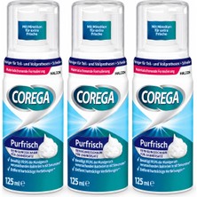 Corega Purfrisch Protez Diş Temizleme Köpüğü 3X125 ml