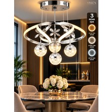 Mylüx Aydınlatma Sina Modern 4 Toplu Krom Avize Yatak Odası - Salon