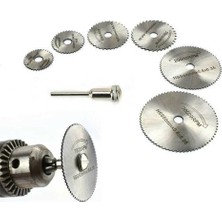 Mini Dairesel Testere Bıçağı 7 Li Parça Set Ahşap Plastik Laminat Alüminyum İçin HSS Malzeme