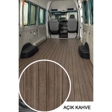 Sayın Tekstil Parke Desenli Taban Muşambası Çizgili - Açık Kahve - 200 cm