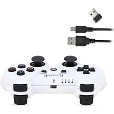 Brf Store Fineveil Kontorland P3G - Ps3/pc Uyumlu Titreşimli Kablosuz Oyun Kolu Gamepad (Beyaz)