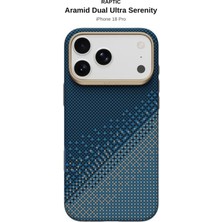 iPhone 18 Pro Kılıf M-Safe Özellikli Raptic Aramid Dual Ultra Serenity Serisi Karbon Kapak Lacivert
