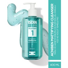 Isdin Acniben Karma Yağlı Ciltler Için Salisilik Asit ve Prebiyotik Içeren Yüz ve Vücut Temizleme Jeli 400 ml