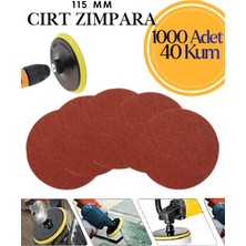 Kayra Leather Craft 1000 Adet 115 mm Cırt Zımpara Kağıdı 120 Kum Avuç Taşlama Spiral Uyumlu Velcro Deliksiz Cırtlı Zımpara