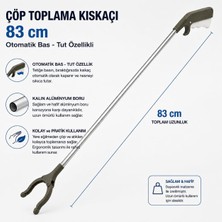 Brf Store Fineveil Çöp Toplama Kıskaçı, 83 Cm, Alüminyum Gövde, Otomatik Bas-Tut Özellikli, Kaymaz Uçlar, Pikn