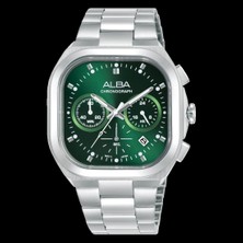 Alba AT3K99X1 Quartz Çelik Gri Yeşil Kadran 39 mm Erkek Kol Saati
