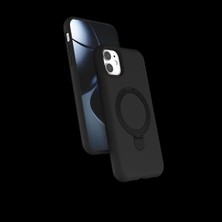 Apple iPhone 11 Regal Magsafe Standlı Kapak - Siyah