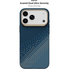 iPhone 18 Pro Max Kılıf M-Safe Özellikli Raptic Aramid Dual Ultra Serenity Serisi Karbon Lacivert