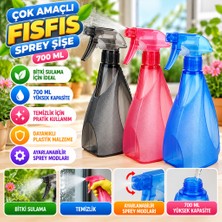 NW NessiWorld Çok Amaçlı Fısfıs Çiçek Sulama Plastik Su Sprey Şişesi 700 ml TP-219 - 1 Adet Stokta Olan Renk Gönderilir