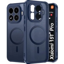M.TK Moveteck Xiaomi Mi 15T Pro Kılıf Mat Magsafe Şarj Görünümlü Kamera Korumalı Hassas Butonlu Lansman Renkli Yumuşak Kenarlı Mat Kapak