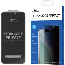 Keephone iPhone 18 Pro Titancore Hayalet Cam Ekran Koruyucu Tam Kaplar Zırh Privacy