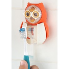 Flipper Bebek Diş Fırçası Turuncu Renkli Hijyenik Saklama Kabı Florürsüz ve BPA İçermez