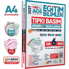 Karakutu Yayınları 2027 MEB-AGS EĞİTİM BİLİMLERİ ÖSYM Tıpkı Basım Çıkmış Soru 6lı Deneme Paketi Video Çözümlü TürkiyeG.