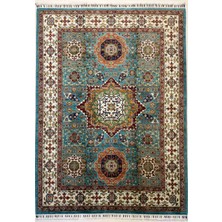 El Dokuma Afgan Halı Memlook Desenli Kök Boya 150  x 204  cm