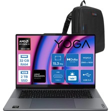 Lenovo Yoga Pro 7 15ASH11 Amd Ryzen Aı Max+ 388 32GB LPDDR5X 2tb SSD Amd Radeon 8060S 15.3" 2.5k OLED 165Hz Dokunmatik Freedos Taşınabilir Bilgisayar 883W50029TRF04 + Zettaçanta