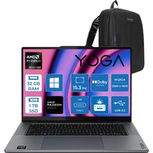 Lenovo Yoga Pro 7 15ASH11 Amd Ryzen Aı Max+ 388 32GB LPDDR5X 1tb SSD Amd Radeon 8060S 15.3" 2.5k OLED 165Hz Dokunmatik Windows 11 Pro Taşınabilir Bilgisayar 883W50029TRWP03 + Zettaçanta