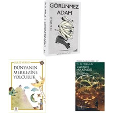 Bilim Kurgu Klasikleri Seti ( 3 Kitap ) - Dünyanın Merkezine Yolculuk, Görünmez Adam, Zaman Makinesi