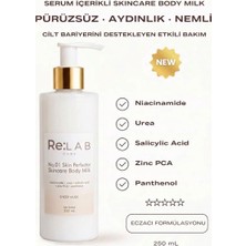 Re:LAB Care Serum Etkili Pürüzsüzleştirici, Aydınlatıcı, Nemlendirici Body Milk - Niacinamide, Salisilik Asit, Urea & Panthenol Içeren Vücut Losyonu – Vanilya, Pudra & Misk Parfüm Kokulu