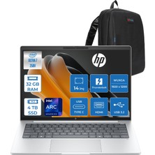 Hp Elitebook 8 G1I Intel Core Ultra 7 258V 32GB LPDDR5X 4tb SSD Intel Arc 140V 14" Wuxga IPS Freedos Taşınabilir Bilgisayar D30NJETF04 + Zettaçanta
