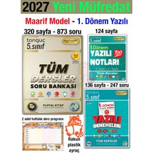 Tonguç Akademi 5. Sınıf 2027 Tüm Dersler Soru Bankası 1. Dönem Yazılı Denemeleri Notları Maarif Model Yeni Müfredat