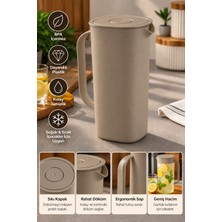 Dovi Home Kapaklı Plastik Sürahi Kahverengi 1,8 Litre