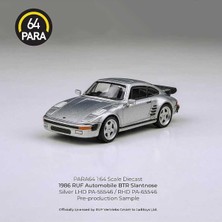 Mythriva Tr Porsche Ruf Btr 1986 Slantnose, 1:64 Ölçek, Gümüş, Diecast Model Araba PA-55546